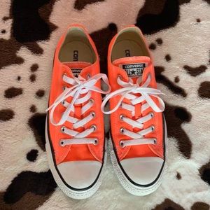 Neon coral converse